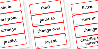 Year Four Numeracy Vocabulary Word Cards - Instructions - word cards, numeracy word cards, numeracy vocabulary, word flash cards, flash cards, key words