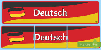 German Display Banner (Deutsch) - MFL, German, Modern Foreign Languages, foundation,  Deutsch, display, banner, display