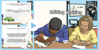 Editing Writing PowerPoint - Editing, Writing, Writing Process, Revision, Punctuation, Final Draft, Publishing