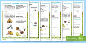 Fairtrade Differentiated Fact File - KS2, comprehension, reading, reading comprehension, reading activity, fairtrade, around the world, g