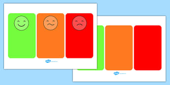 Behaviour Management Traffic Light Face Cards - Communication cards, traffic lights 