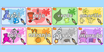 Spanish Colour Items Display Posters -displays, poster, Spain