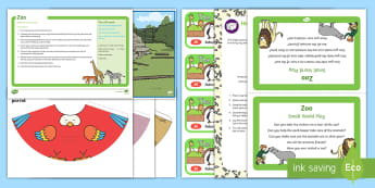 Zoo Small World Play Idea and Printable Resource Pack - animals, safari park, tuff spot, tuff tray, tough spot, sensory play