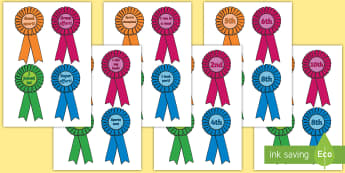 Sports Day Award Rosettes - Reward, sports day, award, rosette, certificate, medal, rewards, school reward, medal, good running, good try, sports