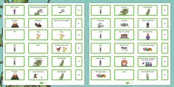 Jack and the Beanstalk Sentence Building Cards - building, cards
