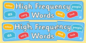High Frequency Words Banner - High frequency words, hfw, banner, DfES Letters and Sounds, Letters and Sounds, display words, poster, sign, display