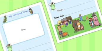 EYFS My Learning Journey Front Cover Traditional Tales Themed  