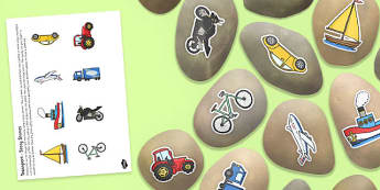 Transport Story Stone Image Cut Outs - transport, story stone, image, cut outs