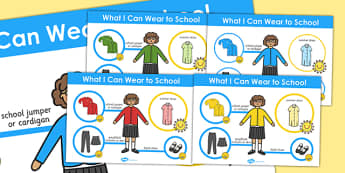 What I Can Wear to School Girls Poster - school girls, poster