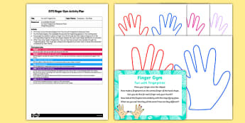 EYFS Fun with Fingerprints Finger Gym Plan and Resource Pack