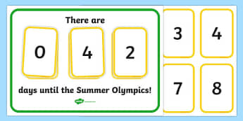 Countdown To The Olympics Display -  The Okympics, countdown, counting down, display, banner, sign, poster, resources, 2012, London, Olympics, events, medal, compete, Olympic Games