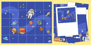 Space Themed Bee-Bot Mat - programming, computing, patterns, robot, bee, bot, topic, science, 