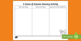 A Sense of Autumn Sensory Walk Activity - exploring my world, seasons, Aistear, school trip, forest, blackberries, squirrels, leaves, bark, se
