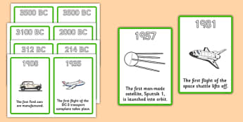 History Of Transport Timeline Cards - Transport, A4, display, posters, car, van, lorry, bike, motorbike, plane, aeroplane, tractor, truck, bus