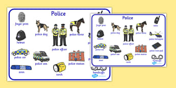 Police Word Mat - police, word mat, word, mat, criminals, crime