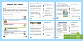 60-Second Reads: Weather and The Seasons Activity Cards - 90 Words A Minute, Ninety Words, Reading, Guidance, Year 2, Y2, One Minute Reading