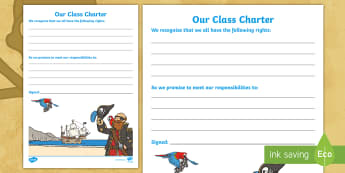 Our Class Charter Pirate-Themed for SEAL Writing Template - Our, Class, Charter, Pirate, Themed, SEAL, Writing, Template