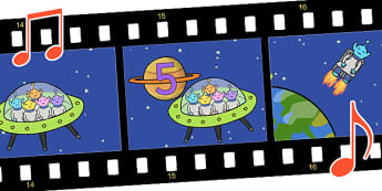 Five Little Men in a Flying Saucer Sing Along Video - fun, video