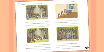 Goldilocks and the Three Bears Storyboard Template - storyboard
