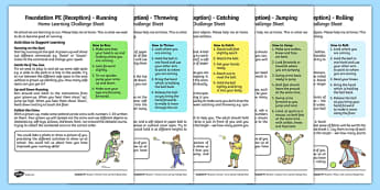 Foundation PE (Reception) – Games – The Olympics Home Learning Challenge Sheets Pack - EYFS, PE, Physical Development, Planning