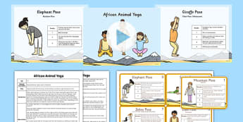 African Animal Yoga Story PowerPoint Pack - yoga story, yoga, story, powerpoint, pack, african animal