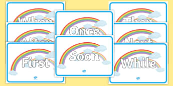 Sentence Openers on Rainbows - literacy, sentences, rainbow