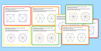 Regular Shapes Challenge Cards - challenge, cards, regular shapes, 2d, shapes, shape
