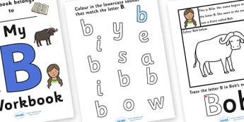 My Workbook B uppercase - education, home school, child development, children activities, free, kids, worksheets, how to write, literacy