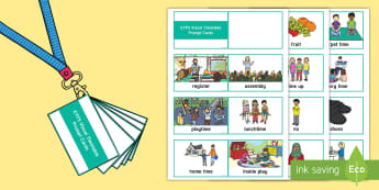 Lanyard-Sized EYFS Visual Timetable Prompt Cards - EYFS, Early Years, Nursery, FS1, Reception, FS2, Assessment Resources, SEN, special needs, visual ti