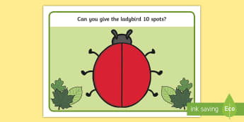 Number Bonds to Ten Ladybird Playdough Mat - activity, numbers, number bonds, friends of 10, counting, ladybird, numeracy, numbers, number bonds, rainbow facts, playdough mats