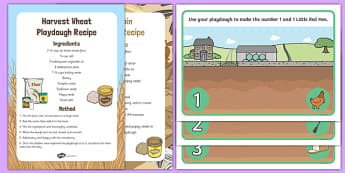 The Little Red Hen Number Playdough Recipe and Mat Pack