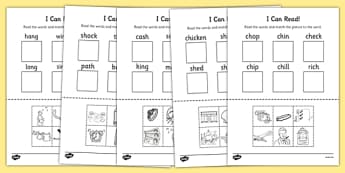 I Can Read Phase 3 Consonant Digraph Words Activity Sheet - read, worksheet