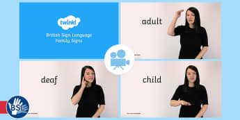 Over 60 Family Signs in British Sign Language (BSL) Video Clip - family signs, BSL Resources, British Sign Language, signing, british sign language, bsl, deaf, hard 
