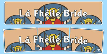 Lá Fhéile Bríde Banner - Gaeilge, Irish, Banner, St. Brigid's Day, Display