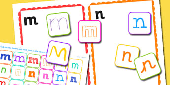 m and n Confusing Letter Sorting Activity - letters, sorting