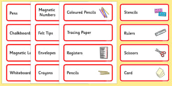 Size Editable Writing Area Resource Labels (Red) - Writing resource labels, literacy area labels, writing area resources, Label template, Resource Label, Name Labels, Editable Labels, Drawer Labels, KS1 Labels, Foundation Labels, Foundation Stage Lab