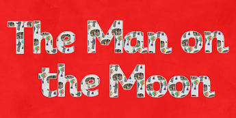 Man on the Moon Title Display Lettering - man on the moon, display, lettering, title