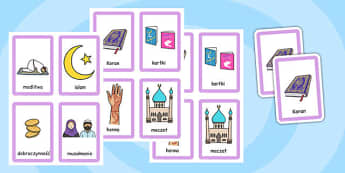 Gra na dopasowanie elementów Eid święto islamskie po polsku, Polish