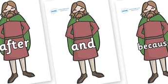 Connectives on Britons - Connectives, VCOP, connective resources, connectives display words, connective displays