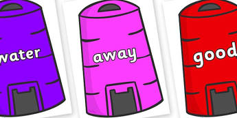 Next 200 Common Words on Recycling Bins - Next 200 Common Words on  - DfES Letters and Sounds, Letters and Sounds, Letters and sounds words, Common words, 200 common words