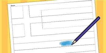 Greece A4 Colouring Flag - geography, flags, country, colour in