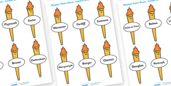 The Olympics Flame Route (on Torches) - flame, route, torches, Olympics, Olympic Games, sports, Olympic, London, 2012, activity, Olympic torch, flag, countries, medal, Olympic Rings, mascots, compete, events, tennis, athlete, swimming