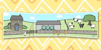 Baa Baa Black Sheep Small World Background - Baa Baa Black Sheep, nursery rhyme, Small World, backdrop, background, scenery, small world area, small world display, small world resources, rhyme, rhyming, nursery rhyme story, nursery rhymes, Baa Baa Bl