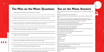 The Man on the Moon Inference and Deduction Questions - man on the moon, inference, deduction, questions