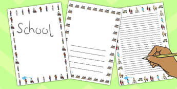 Walk to School Week Page Borders - walk to school week, borders