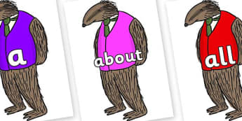 100 High Frequency Words on Badger to Support Teaching on Fantastic Mr Fox - High frequency words, hfw, DfES Letters and Sounds, Letters and Sounds, display words