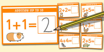 Addition up to 10 Cards - addition, cards, 10, up to 10, add