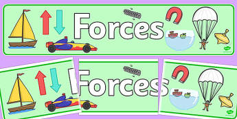 Forces Display Banner - Force, Movement, display, banner, sign, force, forces, gravity, push, pull, Magnet, friction, science, knowledge and understanding of the world