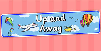 Up and Away Display Banner - up and away, IPC, display, banner, display banner, display header, themed banner, banner for display, header for display