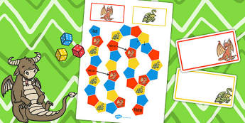 Dragon Themed Editable Board Game - editable, board game, dragon